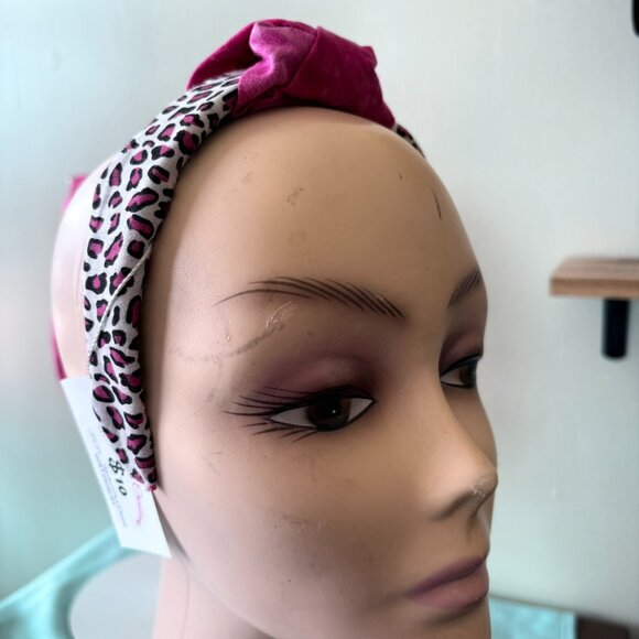 Accessories - Hard Headband, Pink Leopard Print